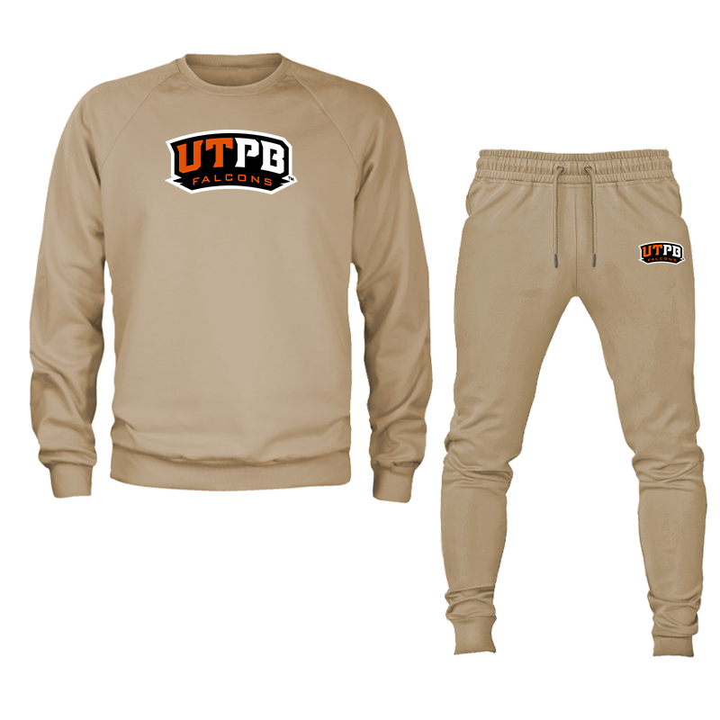 Men's  UTPB Falcons Crewneck Sweatshirt Joggers Suit